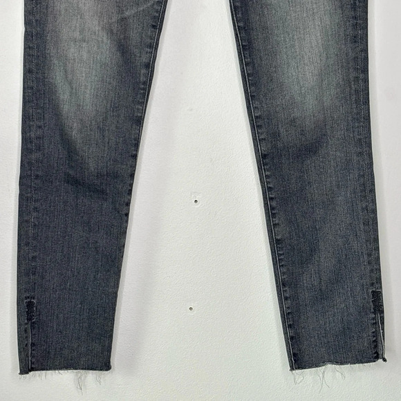 AG Adriano Goldschmied Gray Prima Cigarette Ankle Raw Split Hem Jean Size 27 - Picture 4 of 13
